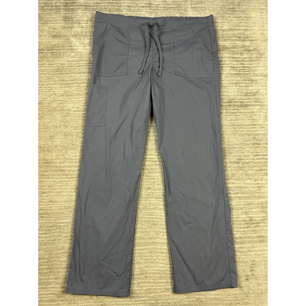 Scrubstar Scrub Pants Adult Small Gray Drawstring Pull On Cotton Blend WM00B068